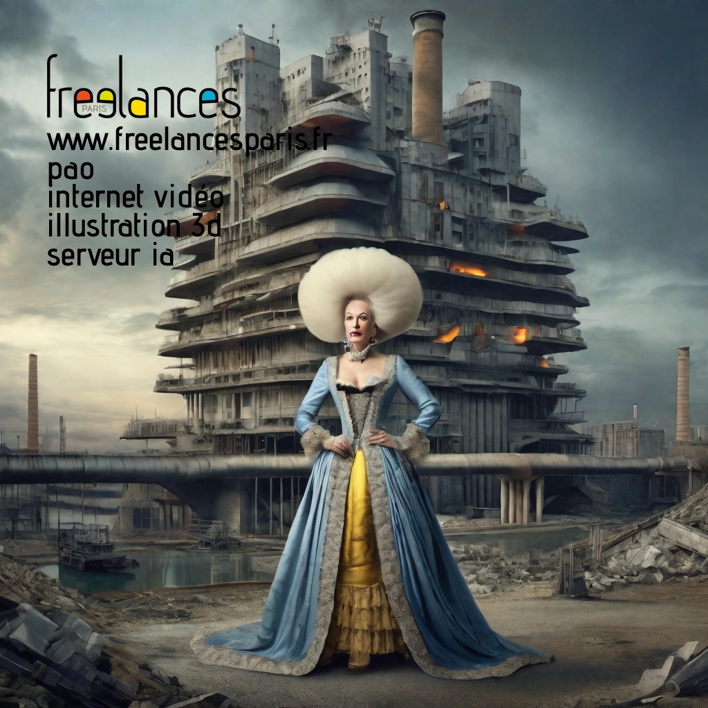 Pao mise en page internet vidéo illustration 3d serveur IA générative AI freelance paris studio de création magazines 73ty7o00